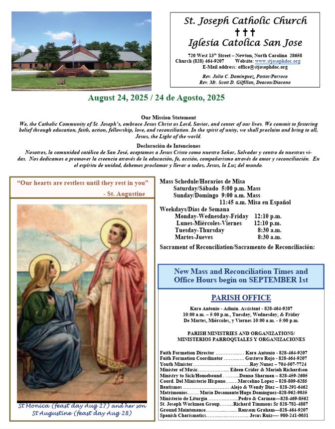 August 24 Bulletin