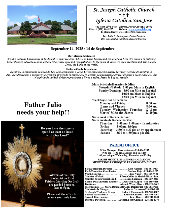 September 14 Bulletin