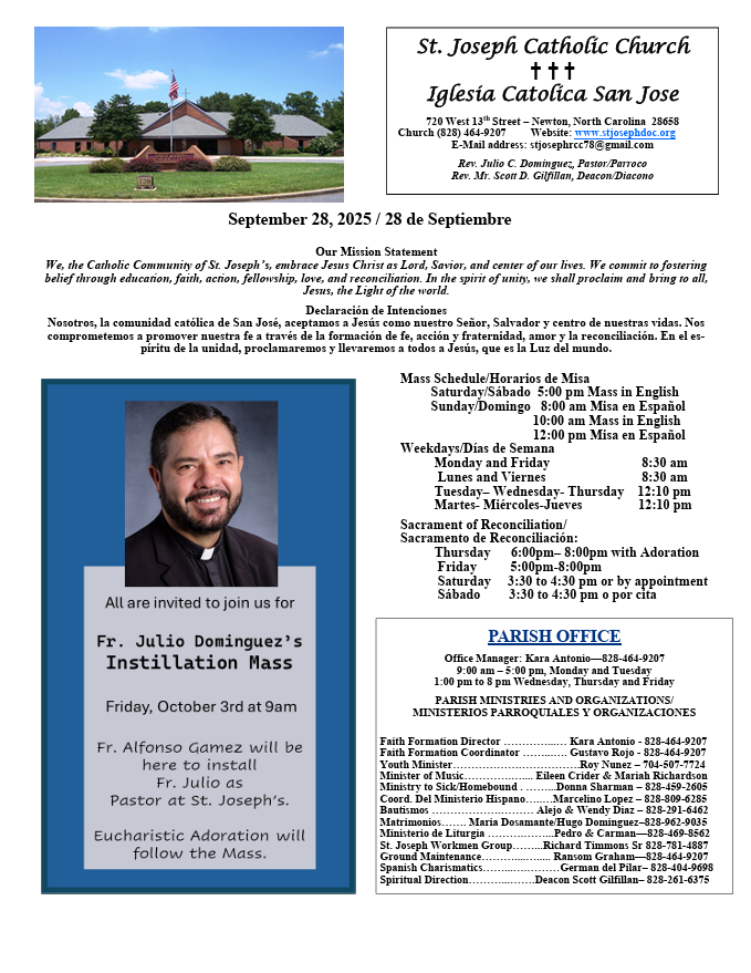 September 28 Bulletin