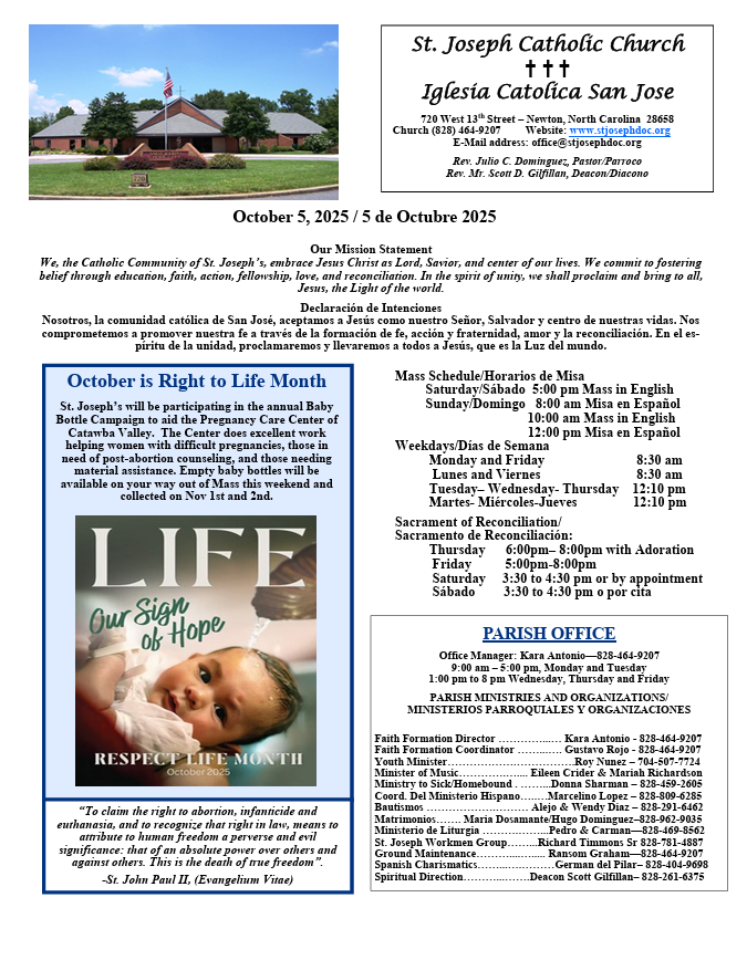 October 5 Bulletin