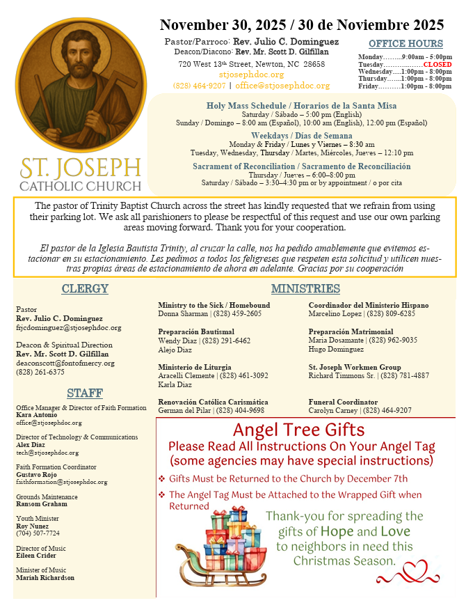 November 30 Bulletin