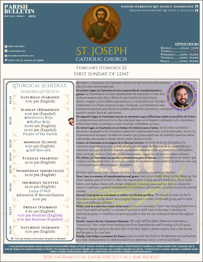 February 22 Bulletin