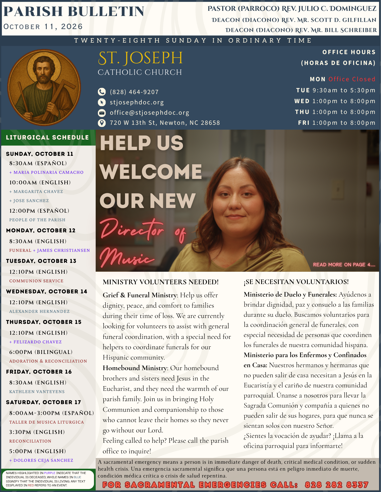 October 11 Our Bulletin